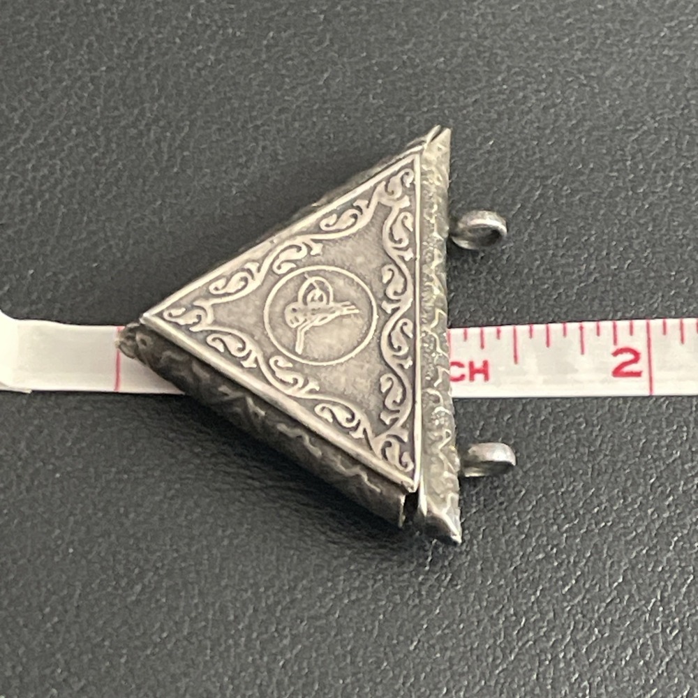 Turkish 925 Silver Pendant Amulet Taweez Holder Locket Prayer Box 17g - Picture 10 of 10